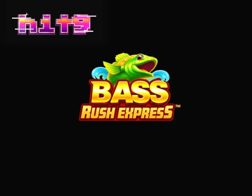 Tampilan visual permainan slot Bass Rush Express dengan tema memancing di danau
